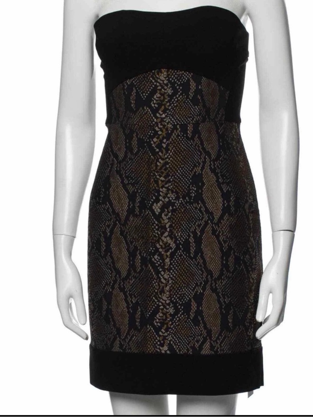 DIANE VON FURSTENBERG Garland Two Strapless Python Bodycon Dress